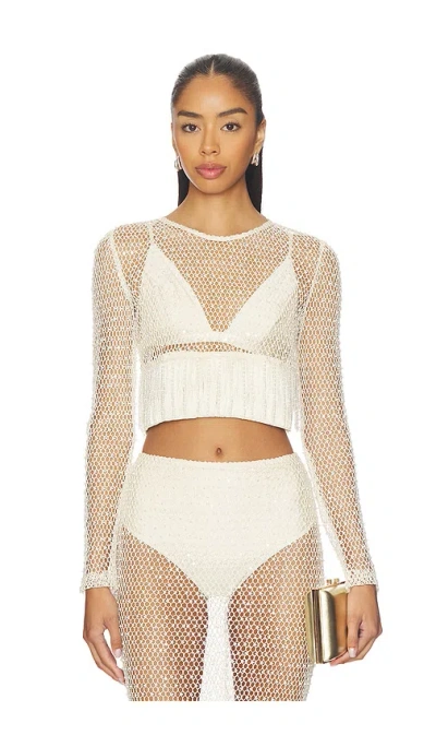 Patbo Crochet Bloom Top In Neutral