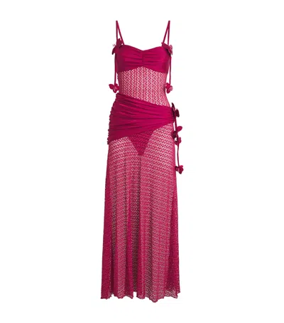 Patbo Crochet-trim Maxi Dress In Pink