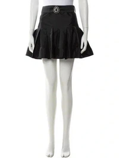 Pre-owned Patbo Crystal Embellishments Mini Skirt W/ Tags In Black