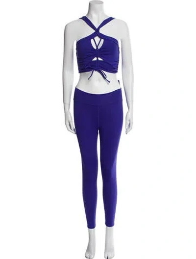 Pre-owned Patbo Cutout Accent Pant Set In Purple