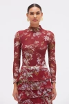 Patbo Delicata Bodysuit In Burgundy
