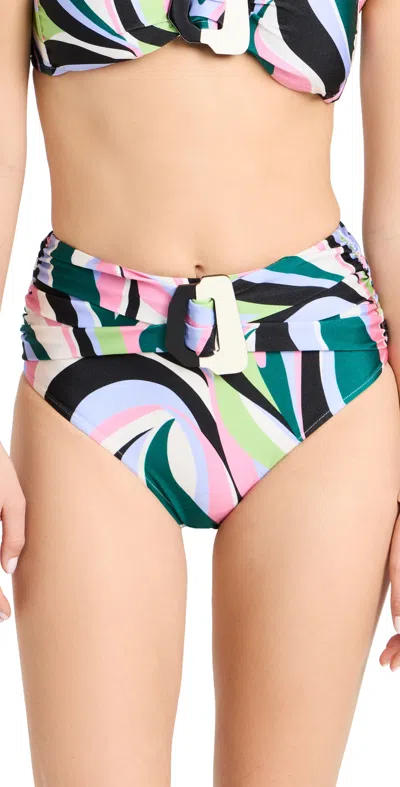 Patbo Delos High Waist Bikini Bottoms Black Multi Xs