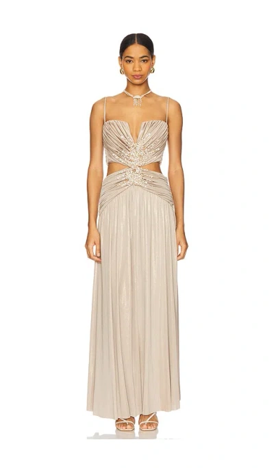 Patbo Dune Corset Long Dress In 米色