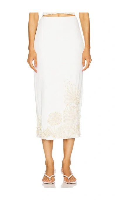 Patbo Dune Knit Skirt In 米白
