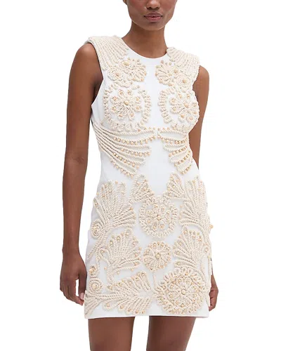 Patbo Dune Rope Trim Mini Dress In Off White