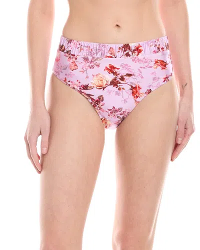 Patbo Floral Haze High-leg Bikini Bottom In Purple