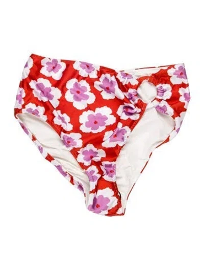 Pre-owned Patbo Floral Print Bottoms W/ Tags In Orange