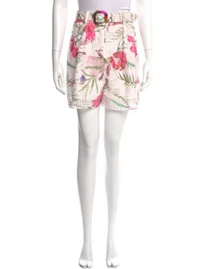 Pre-owned Patbo Floral Print Knee-length Shorts W/ Tags In Neutral