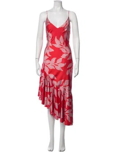 Pre-owned Patbo Floral Print Long Dress In Multi