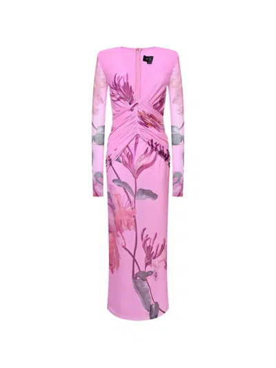 Patbo Floral-print Midi Dress In Pink