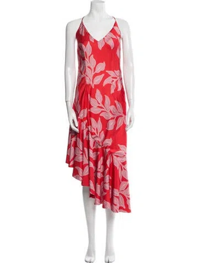 Pre-owned Patbo Floral Print Midi Length Dress In Multi
