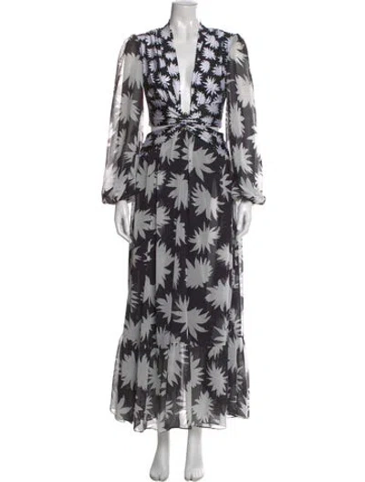 Pre-owned Patbo Floral Print Midi Length Dress In Multi