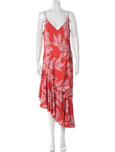 Pre-owned Patbo Floral Print Midi Length Dress In Multi