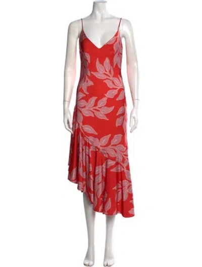 Pre-owned Patbo Floral Print Midi Length Dress In Multi