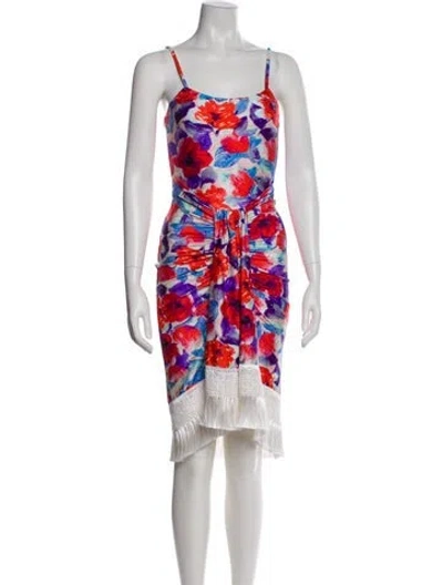 Pre-owned Patbo Floral Print Mini Dress In Multi