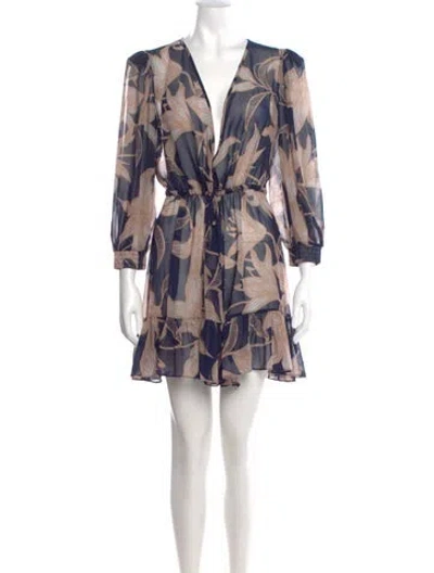 Pre-owned Patbo Floral Print Mini Dress In Multi
