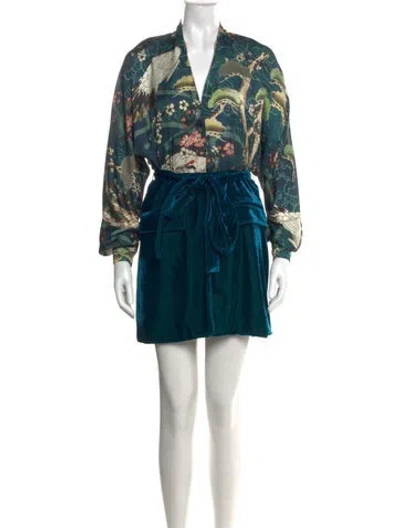 Pre-owned Patbo Floral Print Mini Dress In Multi