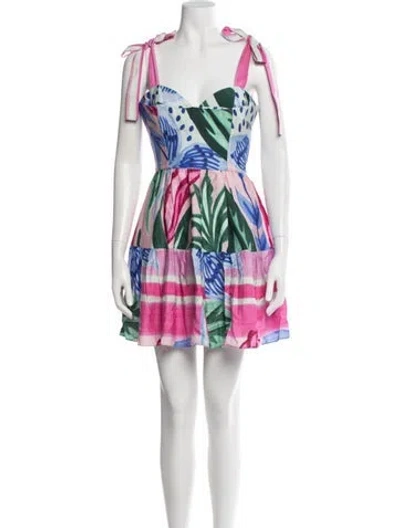 Pre-owned Patbo Floral Print Mini Dress In Multi