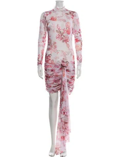 Pre-owned Patbo Floral Print Mini Dress In Pink