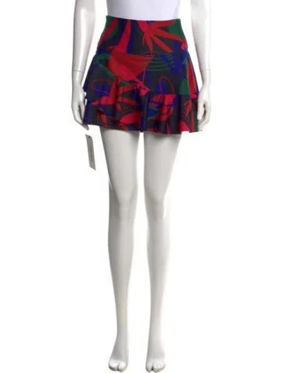 Pre-owned Patbo Floral Print Mini Skirt In Neutral