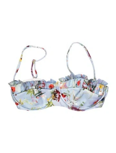 Pre-owned Patbo Floral Print Top In Blue