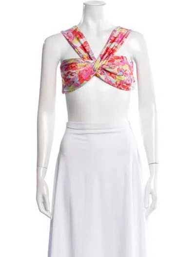 Pre-owned Patbo Floral Print Top In Pink
