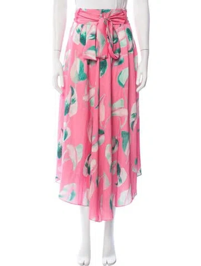 Pre-owned Patbo Floral Print Wide Leg Pants W/ Tags In Pink
