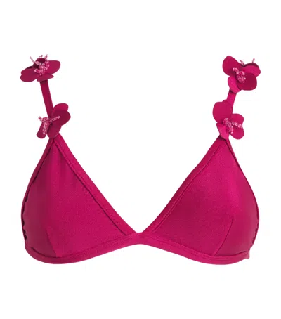 Patbo Floral Triangle Bikini Top In Pink