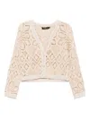 Patbo Flower Crochet-knit Cardigan In 中性色