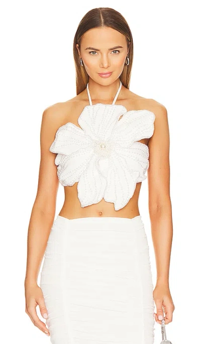 Patbo Flower Top In White