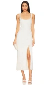 Patbo Patterned-jacquard Fringed Maxi Dress In 白色