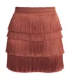 Patbo Fringe Mini Skirt In Red