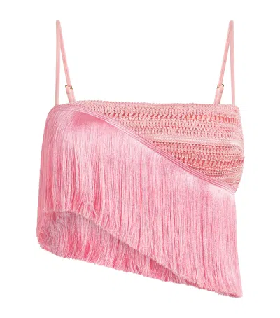 Patbo Fringed Bra Top In Pink