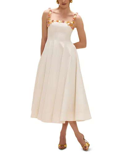 Patbo Gabriela Embellished Midi Dress In White