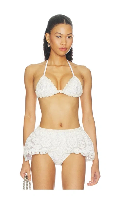 Patbo Gal Embroidery Bra Top In White