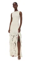 Patbo Gavea Mesh Maxi Dress Off White In White