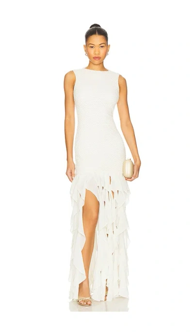 Patbo Gavea Mesh Maxi Dress In White