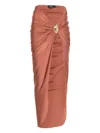 Patbo Gold-tone Draped Sarong In Brown