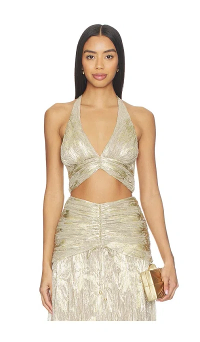 Patbo Golden Dust Lurex Top