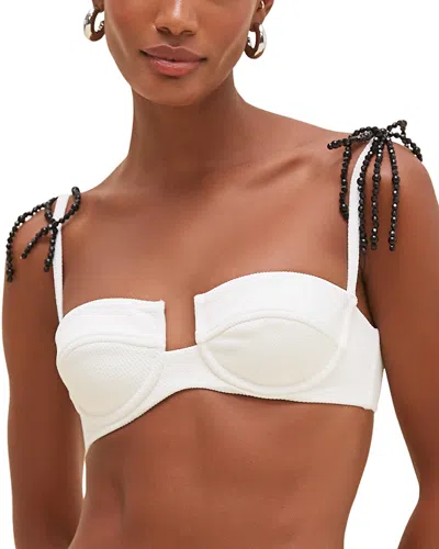 Patbo Grace Underwire Bikini Top In White