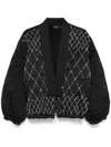 Patbo Hand Beaded Quilted Jacket In Black