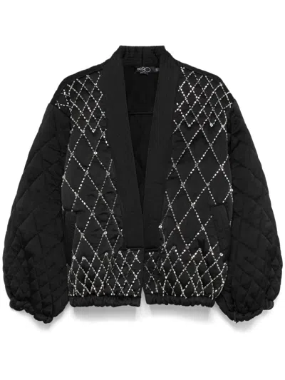 Patbo Hand-beaded Quilted Jacket In Black