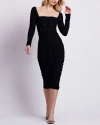 Patbo Hand-beaded Stretch Tulle Midi In Black