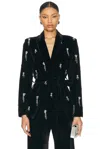 Patbo Hand-beaded Velvet Kimono Jacket In Black In Black