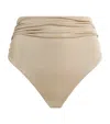 Patbo Lily Floral Print High Rise Bikini Bottom In Beige