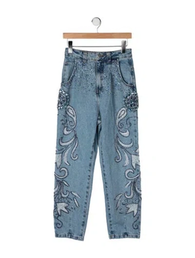 Pre-owned Patbo High-rise Straight Leg Jeans In Blue