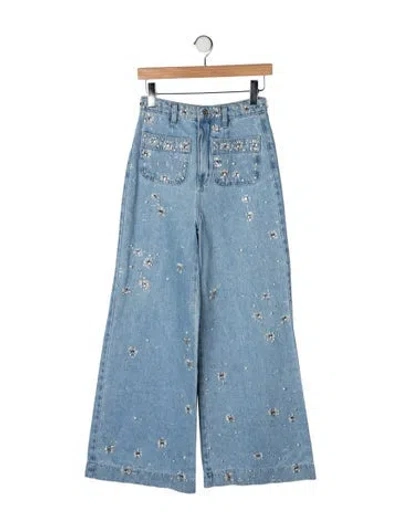 Pre-owned Patbo High-rise Wide Leg Jeans W/ Tags In Blue