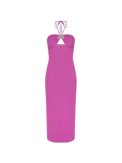 Patbo Hilda Crystal-embellished Midi Dress In Pink