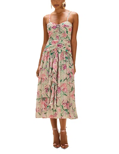 Patbo Honey Flower Midi Dress In Multi