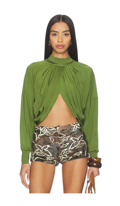 Patbo Intensity Jersey Cut Out Top In Green